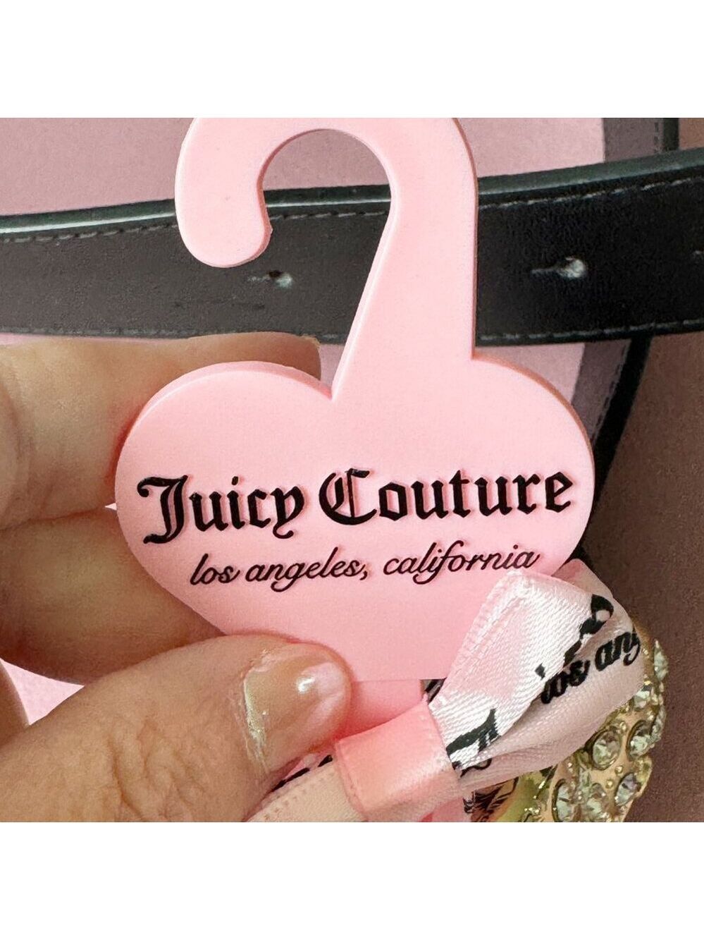 Juicy Couture Rhinestone Heart Logo Belt – M/L – NWT - Picture 4 of 5